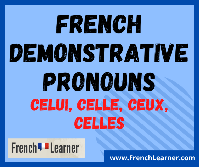 French Demonstrative Pronouns Celui Celle Ceux Celles