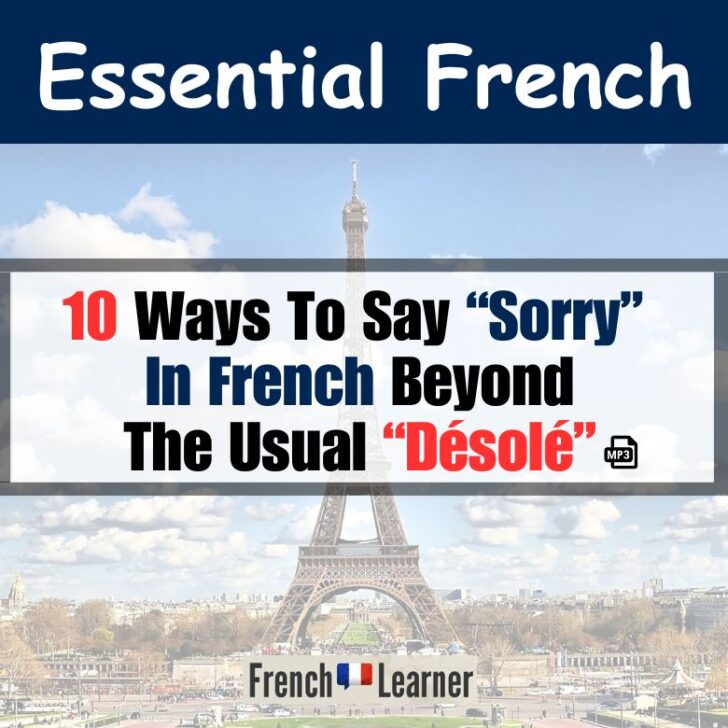 10 Ways To Say Sorry in French Beyond “Désolé”