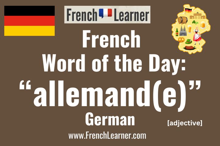 The French adjective allamend(e) means "German". The country name l'Allemagne is "Germany".