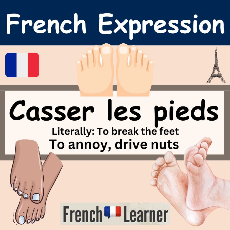 Casser les pieds: French expression - to annoy, drive somebody nuts