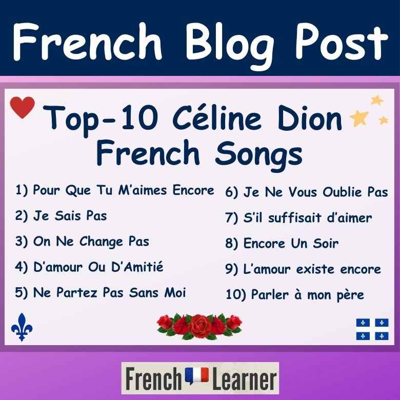 Top 10 Celine Dion French songs
