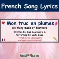Mon truc en plumes - French song by Zizi Jeanmaire performed by Lady Gaga at the 2024 Olympics opening ceremony in Paris.