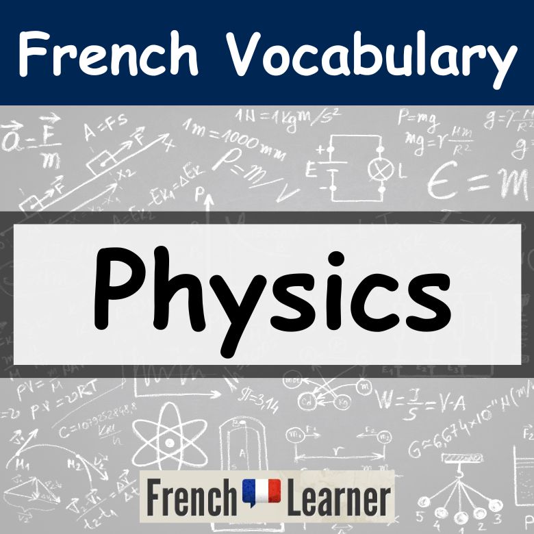 French pysics vocabulary