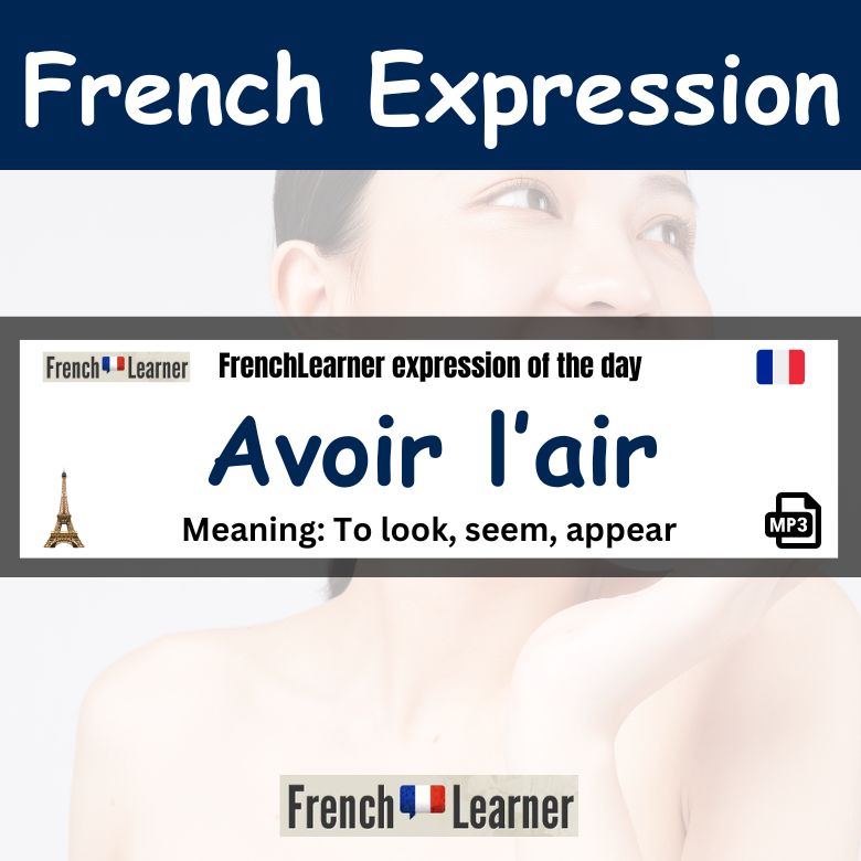 Avoir l'air - to look, seem, appear