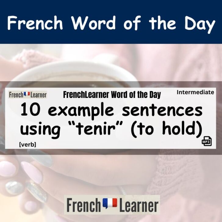 10 Example Sentences With Tenir (To Hold)